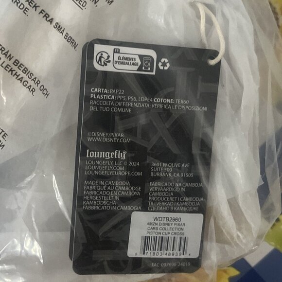 COPY - NWT Loungefly Cars Piston Cup Trophy Crossbody Bag Lightning McQueen SALE - Picture 11 of 11